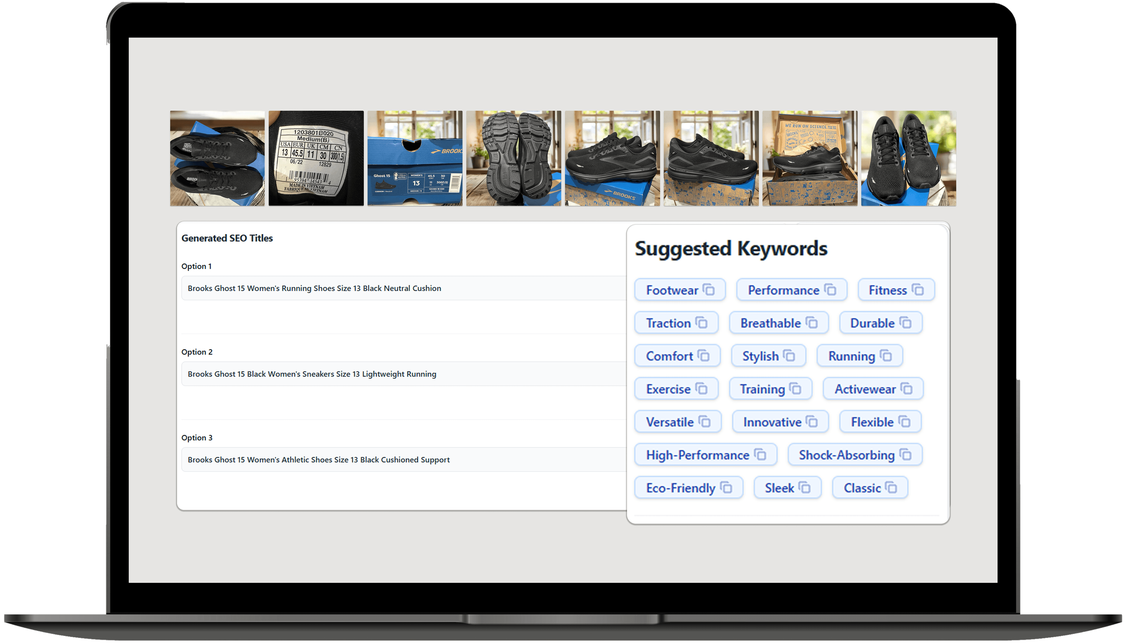 Suggested keyword badges