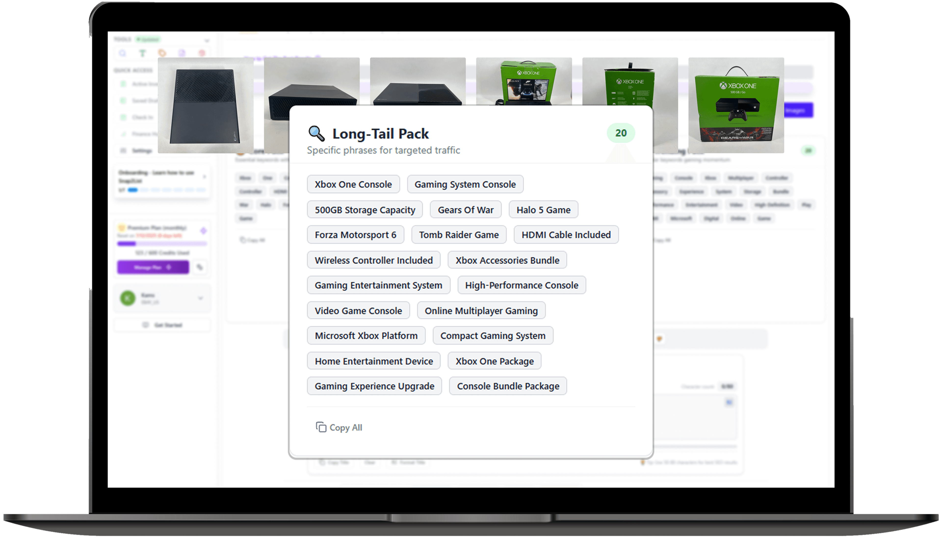Long-tail keyword list