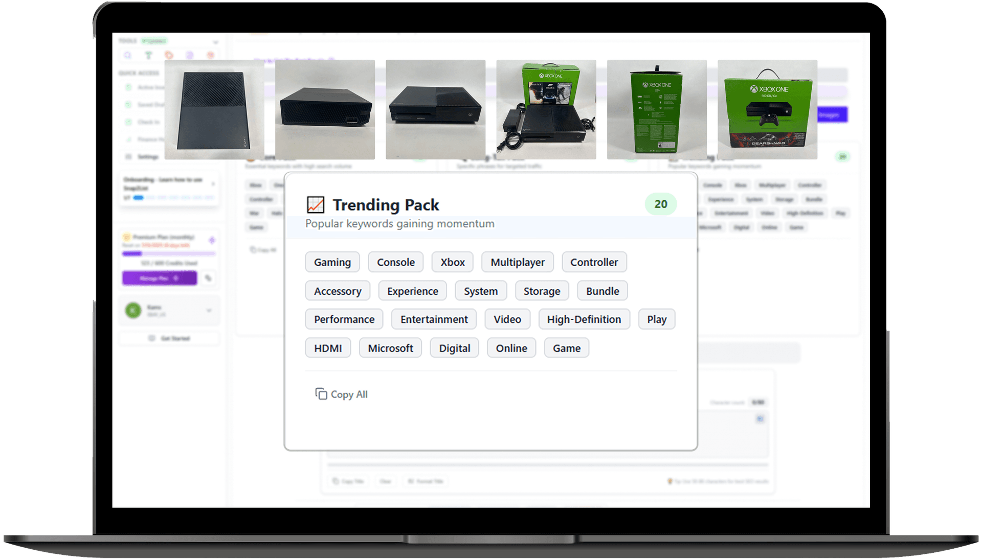 Trending keyword list