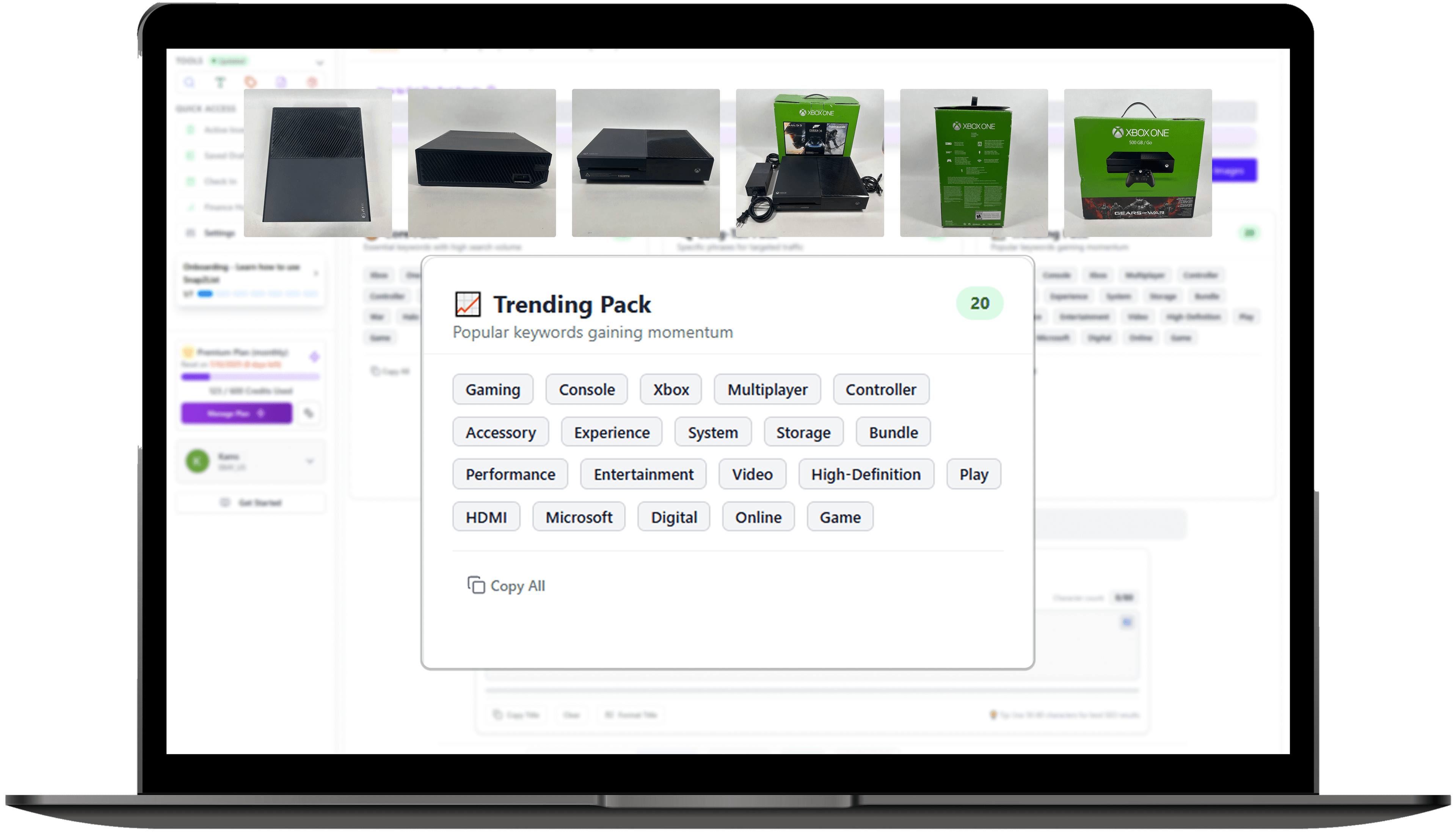 Trending keyword list