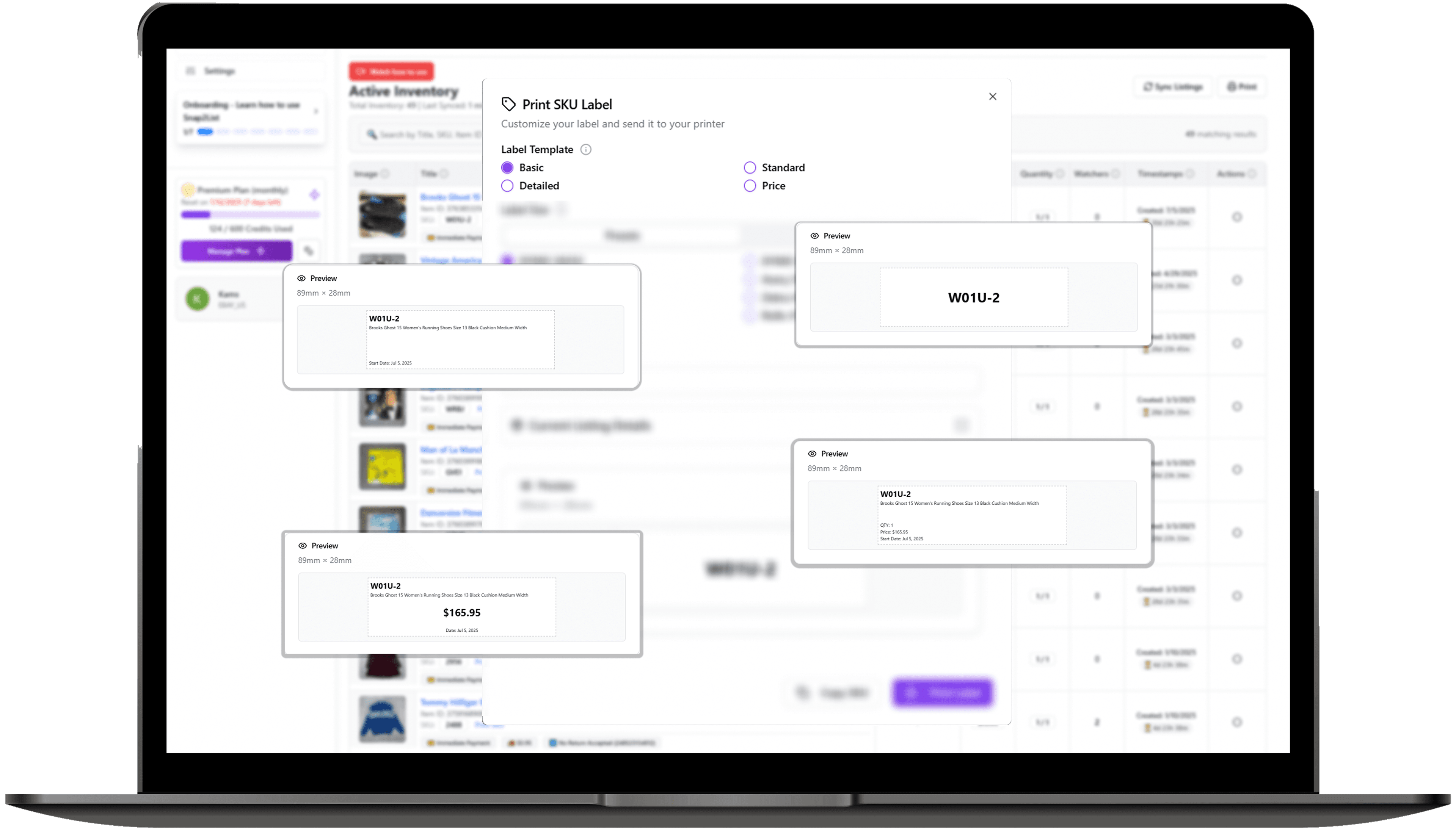 Professional printer presets for DYMO, Avery, Zebra, Brother, and Rollo printers