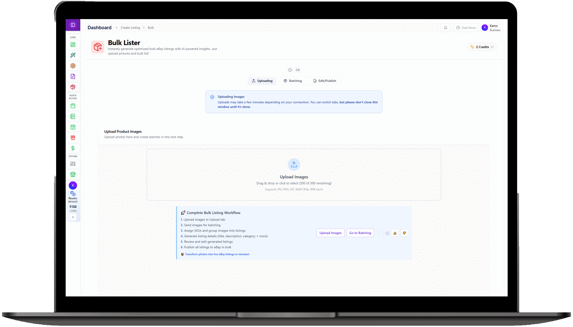 Professional 3-phase workflow system for bulk processing