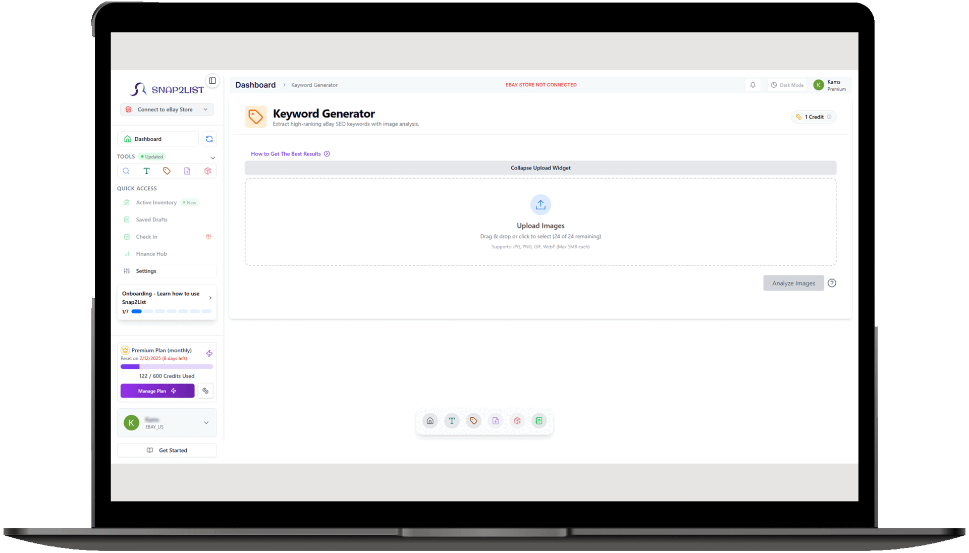 AI extracting keywords from product photo