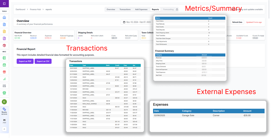 Expense Tracking & Profit Analytics